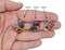 Tiny Bicone Bead Charms, 4mm Small Crystal Bead Dangles, Mix of Colors, Adorabilities